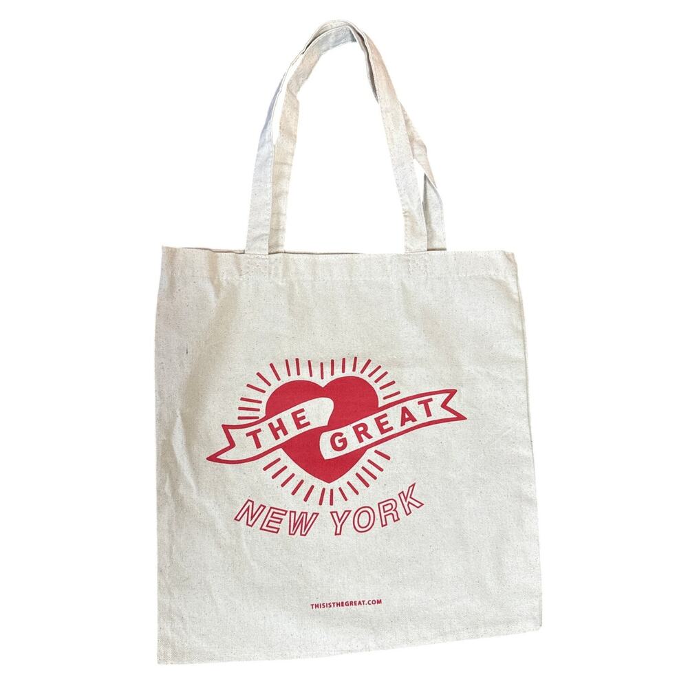 The Great. Electric Heart New York Graphic Canvas Tote Bag NEW